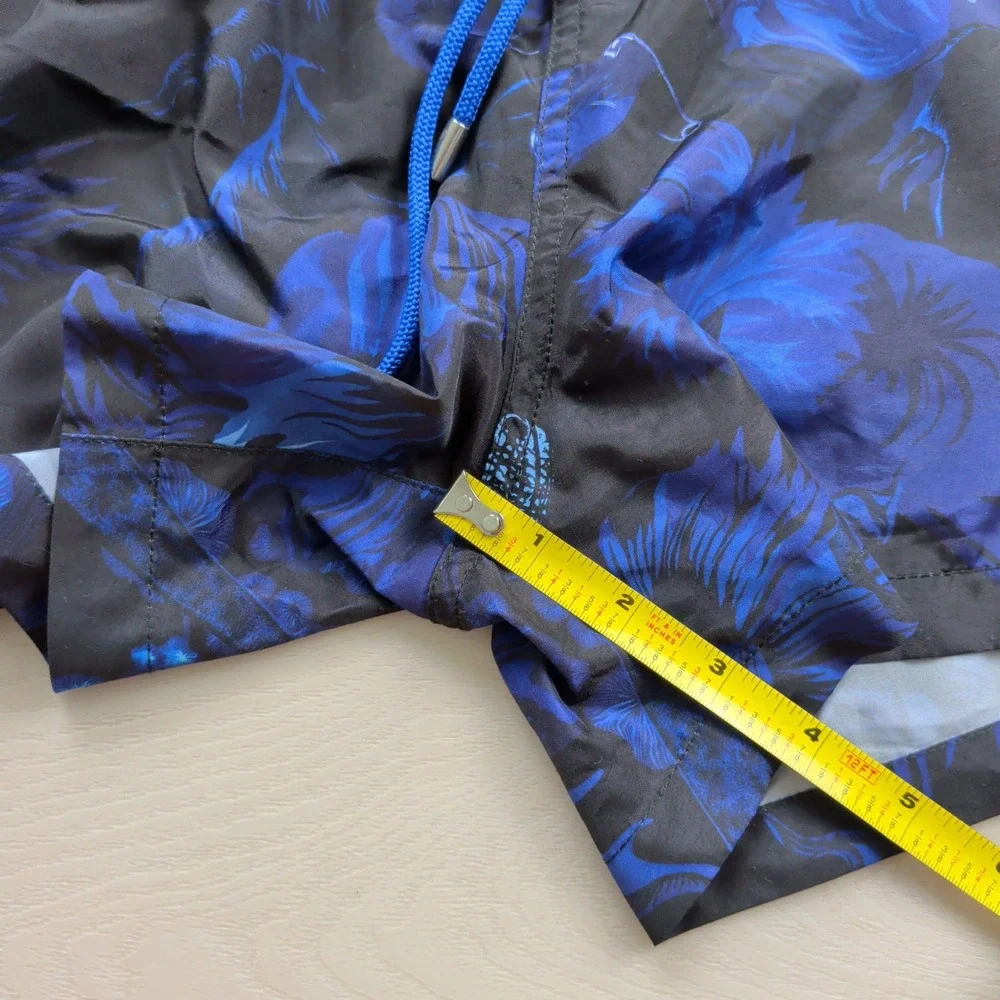 Paul Smith Botanical Print Swim Shorts Mens M Trunks Black Blue Beach Mesh Lined